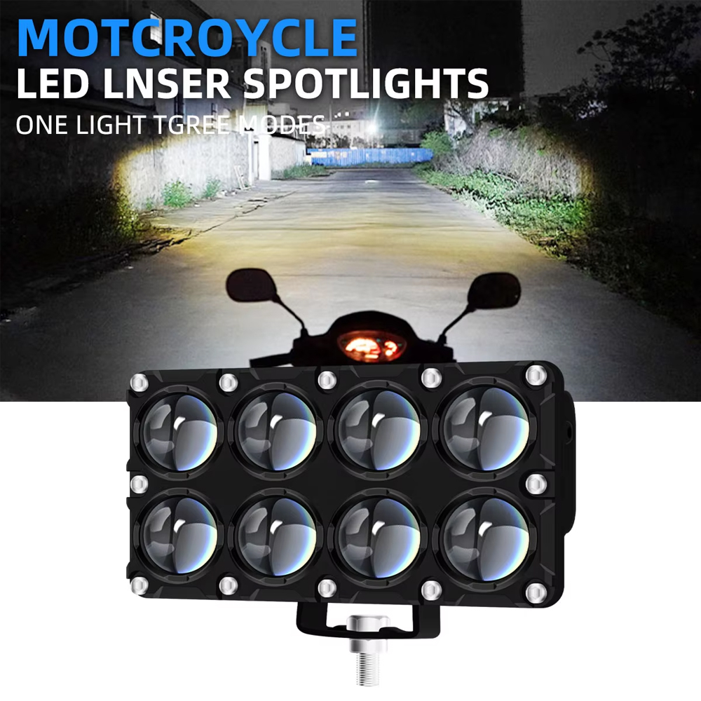 Universal Motorcycle Led Headlight Projector - 6/8/10 Lens Yardımcı Motosiklet Spot Işığı