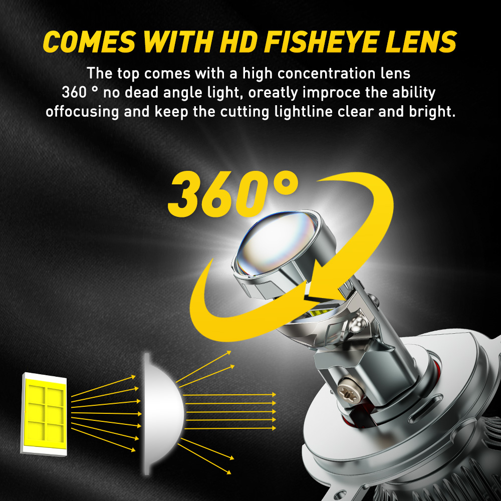 2 Adet AUXITO Canbus H4 LED Pr - Universal Motorcycle Led Headlight Projector incelemesi ve fiyatı