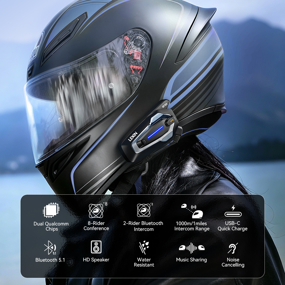 NEW-LEXIN G10 Motosiklet Kask  - Full Face Motorcycle Helmet With Bluetooth incelemesi ve fiyatı